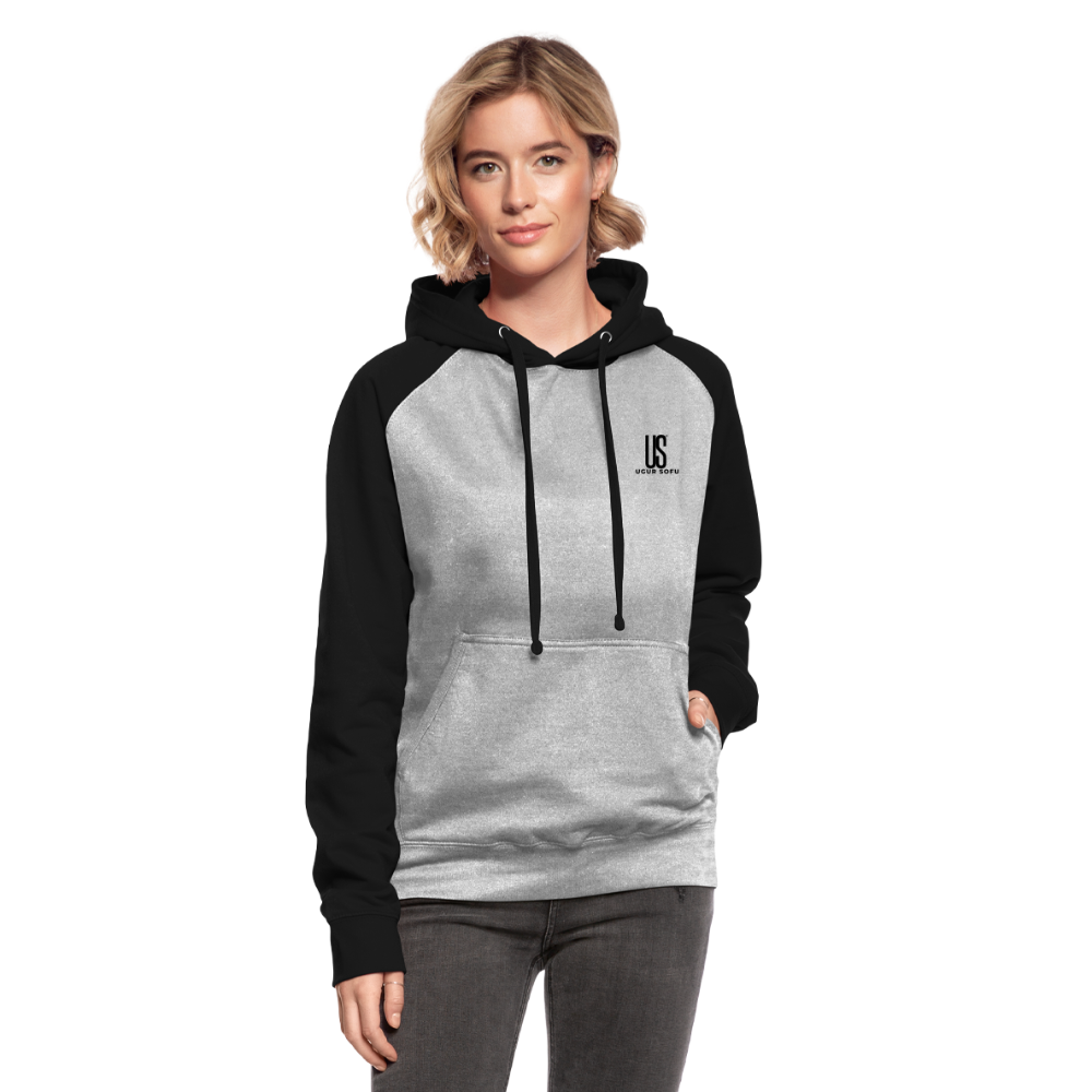 Unisex Baseball Hoodie - heather grey/black