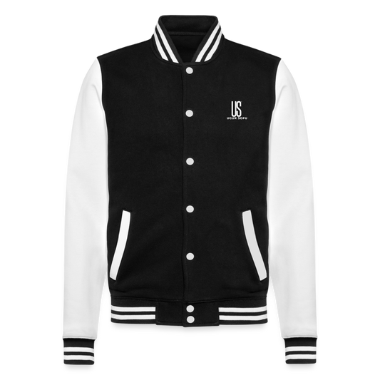 College Sweat Jacket - black/white